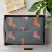 Dachshund Silhouettes Wiener Hondenliefhebber Tissuepapier (Geschenk)