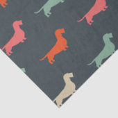 Dachshund Silhouettes Wiener Hondenliefhebber Tissuepapier (Detail)
