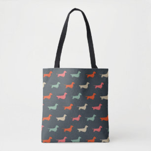 Dachshund Silhouettes Wiener Hondenliefhebber Tote Bag