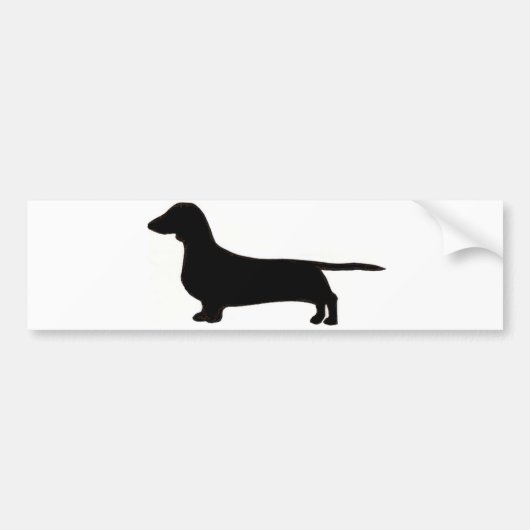 dachshund silo black.png bumpersticker (Voorkant)
