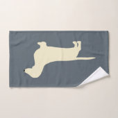 dachshund silo crème bad handdoek (Handdoek)