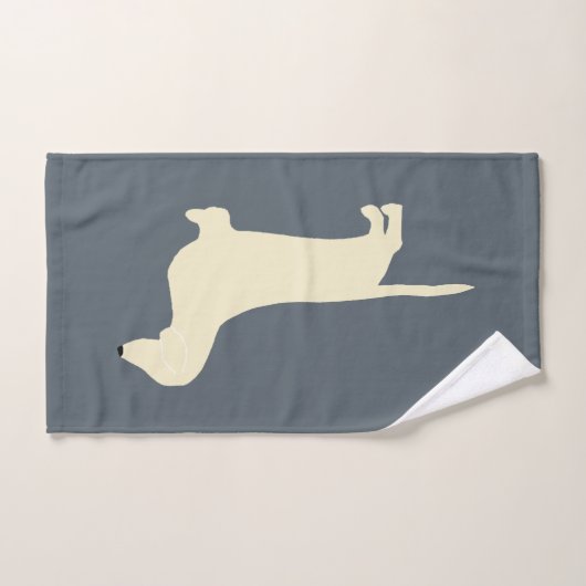 dachshund silo crème bad handdoek (Handdoek)