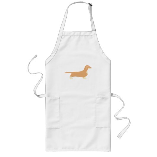 dachshund silo fawn and crème lang schort (Voorkant)