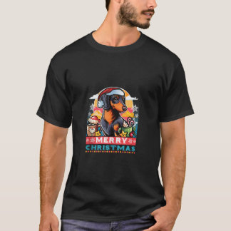 Dachshund Sinterklaas Koffie Mok Vrolijk Kerstfees T-shirt