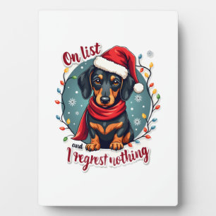 Dachshund Sinterklaas op de stoute lijst Dachshund Fotoplaat