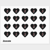 Dachshund Sinterklaas op de Stoute Lijst Dachshund Hart Sticker (Vel)