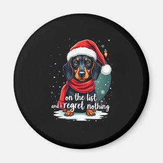 Dachshund Sinterklaas op de stoute lijst Dachshund Magneet