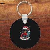 Dachshund Sinterklaas op de stoute lijst Dachshund Sleutelhanger (Voorkant)