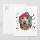 Dachshund Sinterklaas Pootjes Feestdagenkaart (Voorkant / Achterkant)