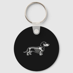 Dachshund Skelet Halloween Worst Sausage Hond Sleutelhanger