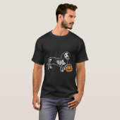 Dachshund Skelet Jack O Lantern Grappige Halloween T-shirt (Voorkant volledig)