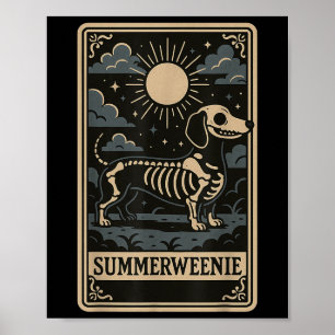 Dachshund Skelet Summerween Honden Kunst Vintage S Poster