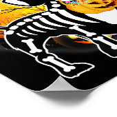 Dachshund Skeleton Halloween Happy Pumpkin Gift Poster (Hoek)