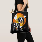Dachshund Skeleton Halloween Happy Pumpkin Gift Tote Bag (Dichtbij)