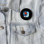 Dachshund-ski ronde button 5,7 cm (In situ)