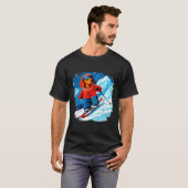 Dachshund ski  t-shirt (Voorkant volledig)