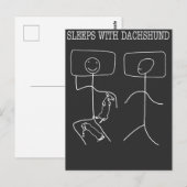 Dachshund Slaapt Met Dachshunds Briefkaart (Voorkant / Achterkant)