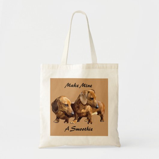 Dachshund Smoothie Canvas tas (Voorkant)