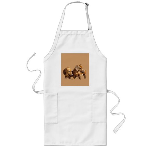 Dachshund Smoothies Apron Lang Schort (Voorkant)