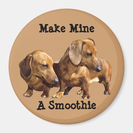 Dachshund Smoothies Magnet (Voorkant)