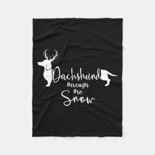 Dachshund Sneeuw Lieve Wiener Weiner Hond Eigenaar Fleece Deken
