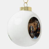 Dachshund Sneeuw Slede Kerst Decoratie (Links)