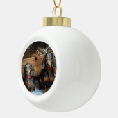Dachshund Sneeuw Slede Kerst Decoratie (Rechts)