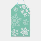 Dachshund Snowflake Labels met kerstwintercadeaus Cadeaulabel (Achterkant)