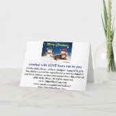 Dachshund Snowman Christmas Kaart (Achterkant)