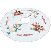  Dachshund Snowman Christmas Tree Skirt Kerstboom Rok (Gekanteld)