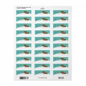 Dachshund Snowy Kerst retour adreslabels Etiket (Full Sheet)