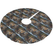 Dachshund Snowy Sleigh Kerst Decor Kerstboom Rok (Gekanteld)