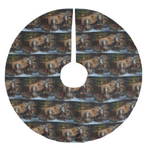 Dachshund Snowy Sleigh Kerst Decor Kerstboom Rok