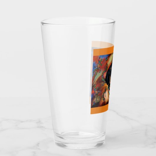 DACHSHUND SOUTHWESTERN ART GLAS (Rechts)
