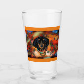 DACHSHUND SOUTHWESTERN ART GLAS (Voorkant)