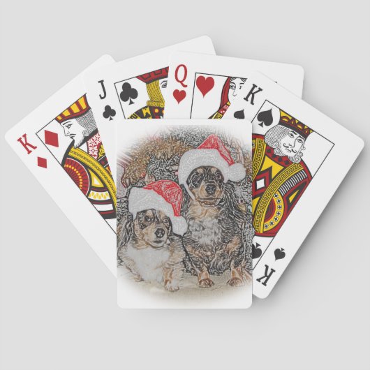 Dachshund-speelkaarten Pokerkaarten (Achterkant)