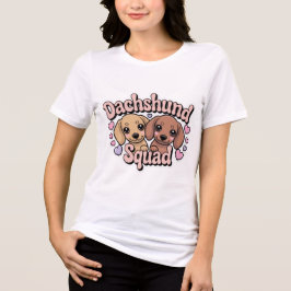 Dachshund Squad Cute Kawaii Dachshund Women T-Shir Tri-Blend Shirt