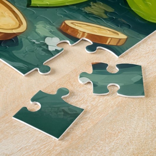 Dachshund St Patrick’s Day Lucky Dog Legpuzzel (Zijkant)