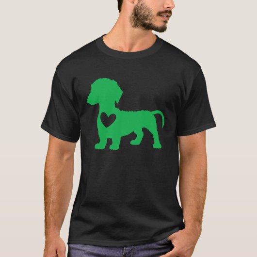 Dachshund St Patrick s Day Wiener Dog Irish Shamro T-shirt (Voorkant)