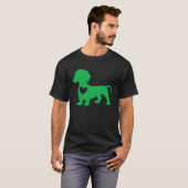 Dachshund St Patrick s Day Wiener Dog Irish Shamro T-shirt (Voorkant volledig)