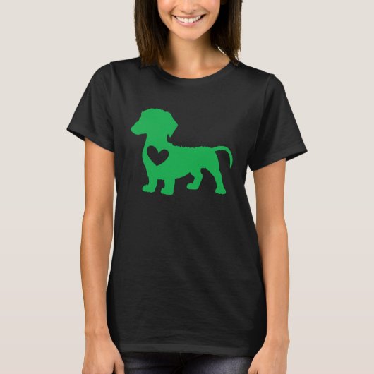 Dachshund St Patrick s Day Wiener Dog Irish Shamro T-shirt (Voorkant)