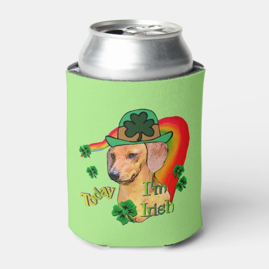 Dachshund St Patricks Day Gifts Blikjeskoeler (Blikje Voorkant)