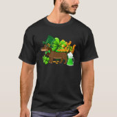 Dachshund St Patrick's Day Irish Clover Gifts Dog T-shirt (Voorkant)