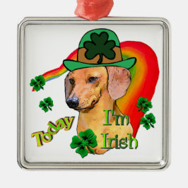 Dachshund St Patricks Metalen Ornament