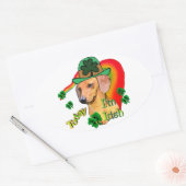 Dachshund St Patricks Ovale Sticker (Envelop)