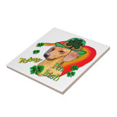 Dachshund St Patricks Tegeltje (Zijkant)