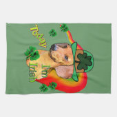 Dachshund St Patricks Theedoek (Horizontaal)