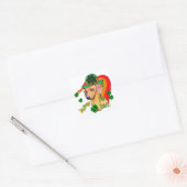 Dachshund St Patricks Vierkante Sticker (Envelop)