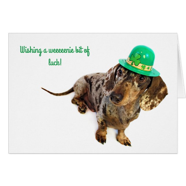Dachshund St. Patty's Day (Voorkant Horizontaal)