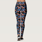 Dachshund Stars and Stripes Leggings (Achterkant)